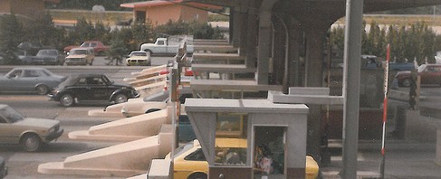 Ancient (1979) toll booth on the 520 bridge